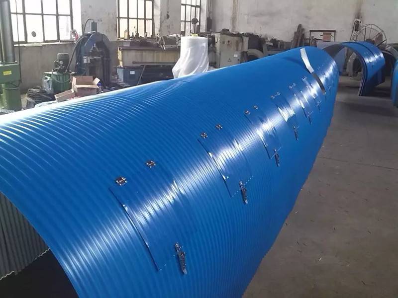 祥云皮帶機防雨罩輸送機防塵罩彩鋼彩瓦防雨罩輸送機配件